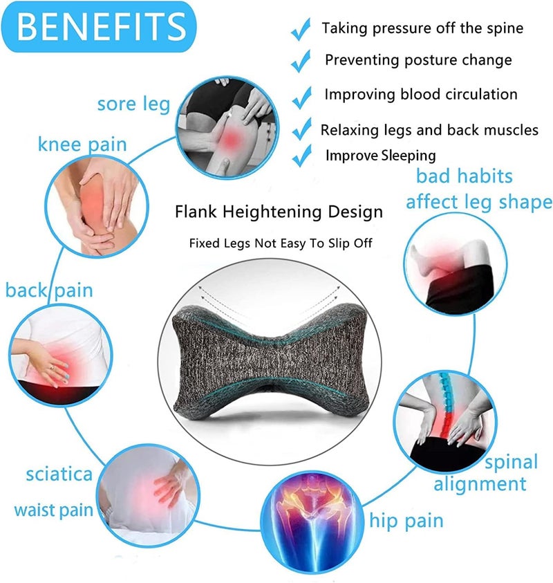 Vertdens Leg Pillow, Knee Pillow for Side Sleepers, Leg Pillows for Sleeping, Knee Cushion for Sleeping,Suitable for Relieving Leg, Back, Knee Pain - Image 4